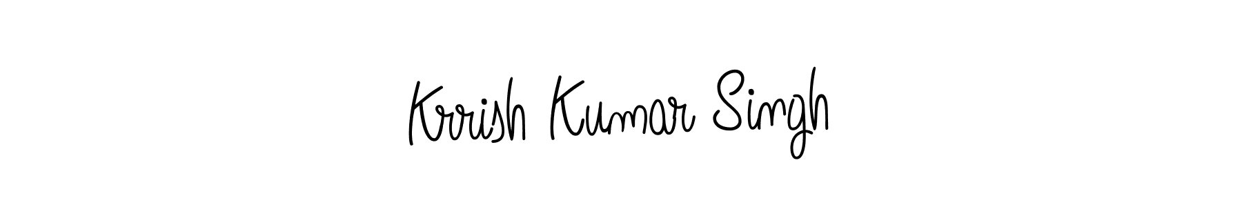 You should practise on your own different ways (Angelique-Rose-font-FFP) to write your name (Krrish Kumar Singh) in signature. don't let someone else do it for you. Krrish Kumar Singh signature style 5 images and pictures png