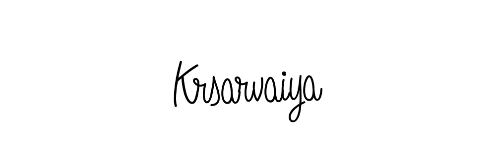 How to make Krsarvaiya name signature. Use Angelique-Rose-font-FFP style for creating short signs online. This is the latest handwritten sign. Krsarvaiya signature style 5 images and pictures png