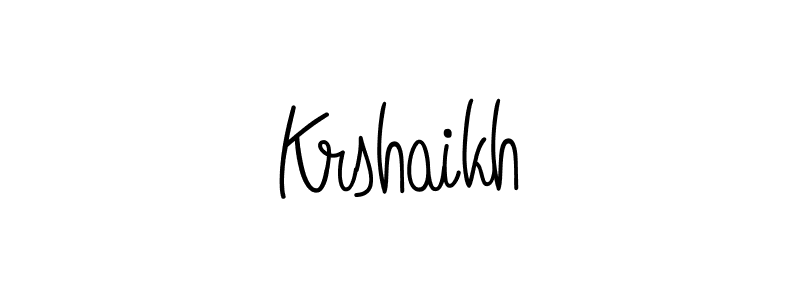 The best way (Angelique-Rose-font-FFP) to make a short signature is to pick only two or three words in your name. The name Krshaikh include a total of six letters. For converting this name. Krshaikh signature style 5 images and pictures png