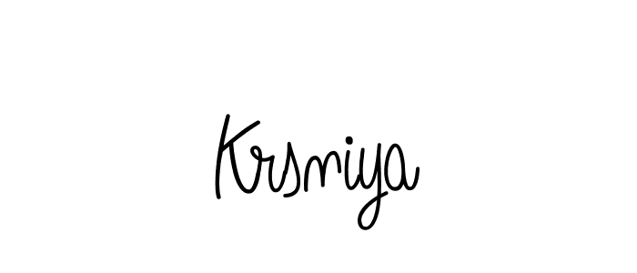 Also we have Krsniya name is the best signature style. Create professional handwritten signature collection using Angelique-Rose-font-FFP autograph style. Krsniya signature style 5 images and pictures png