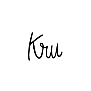 How to Draw Kru signature style? Angelique-Rose-font-FFP is a latest design signature styles for name Kru. Kru signature style 5 images and pictures png