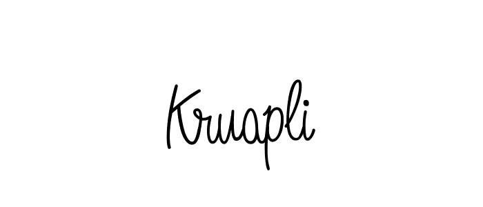 Here are the top 10 professional signature styles for the name Kruapli. These are the best autograph styles you can use for your name. Kruapli signature style 5 images and pictures png