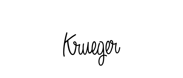How to make Krueger name signature. Use Angelique-Rose-font-FFP style for creating short signs online. This is the latest handwritten sign. Krueger signature style 5 images and pictures png