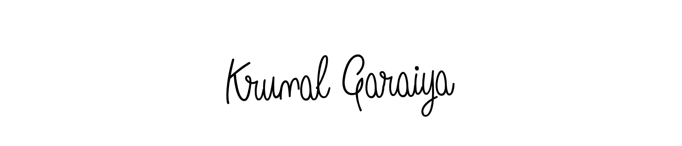 How to Draw Krunal Garaiya signature style? Angelique-Rose-font-FFP is a latest design signature styles for name Krunal Garaiya. Krunal Garaiya signature style 5 images and pictures png