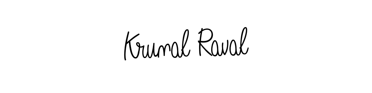 Also we have Krunal Raval name is the best signature style. Create professional handwritten signature collection using Angelique-Rose-font-FFP autograph style. Krunal Raval signature style 5 images and pictures png
