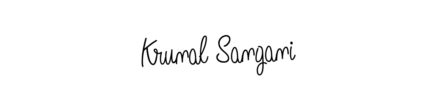 Similarly Angelique-Rose-font-FFP is the best handwritten signature design. Signature creator online .You can use it as an online autograph creator for name Krunal Sangani. Krunal Sangani signature style 5 images and pictures png