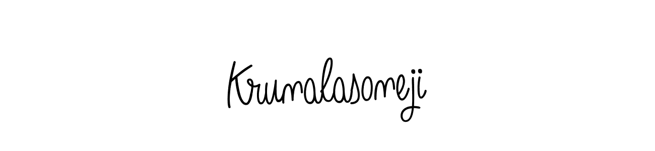 Also You can easily find your signature by using the search form. We will create Krunalasoneji name handwritten signature images for you free of cost using Angelique-Rose-font-FFP sign style. Krunalasoneji signature style 5 images and pictures png