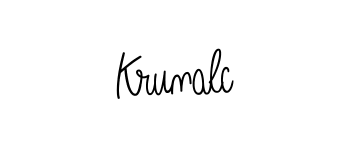 Make a beautiful signature design for name Krunalc. With this signature (Angelique-Rose-font-FFP) style, you can create a handwritten signature for free. Krunalc signature style 5 images and pictures png