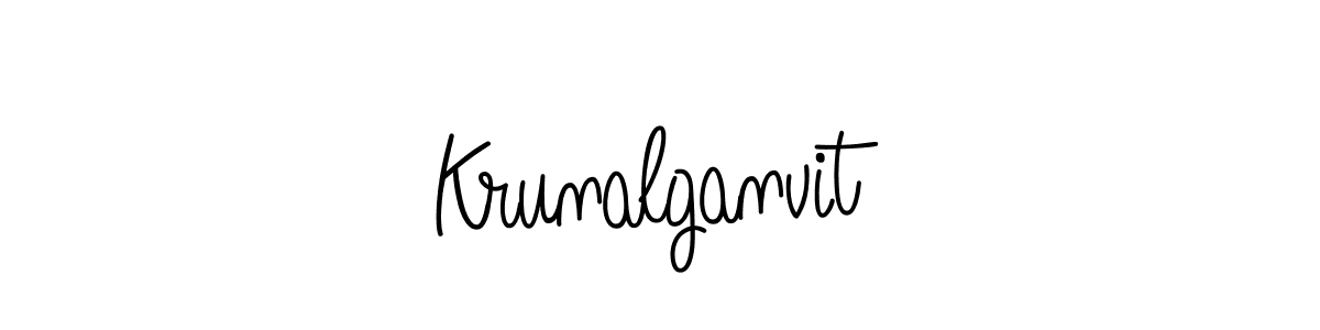 Create a beautiful signature design for name Krunalganvit. With this signature (Angelique-Rose-font-FFP) fonts, you can make a handwritten signature for free. Krunalganvit signature style 5 images and pictures png