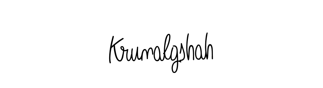 Make a beautiful signature design for name Krunalgshah. With this signature (Angelique-Rose-font-FFP) style, you can create a handwritten signature for free. Krunalgshah signature style 5 images and pictures png