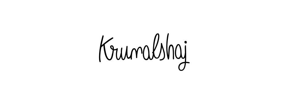 Make a beautiful signature design for name Krunalshaj. With this signature (Angelique-Rose-font-FFP) style, you can create a handwritten signature for free. Krunalshaj signature style 5 images and pictures png