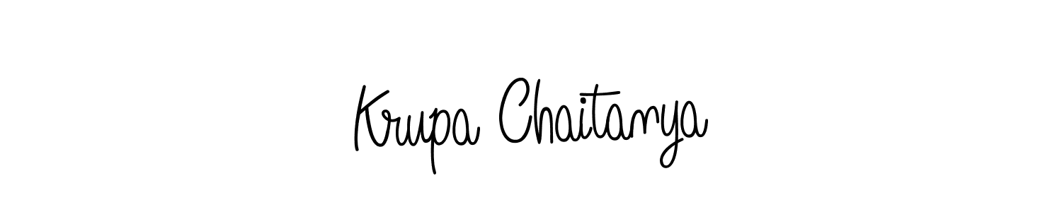Also You can easily find your signature by using the search form. We will create Krupa Chaitanya name handwritten signature images for you free of cost using Angelique-Rose-font-FFP sign style. Krupa Chaitanya signature style 5 images and pictures png