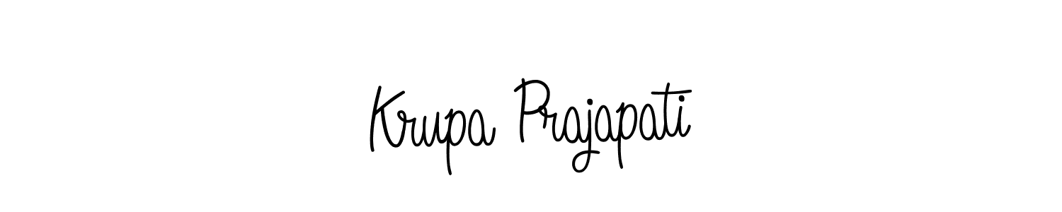 Angelique-Rose-font-FFP is a professional signature style that is perfect for those who want to add a touch of class to their signature. It is also a great choice for those who want to make their signature more unique. Get Krupa Prajapati name to fancy signature for free. Krupa Prajapati signature style 5 images and pictures png