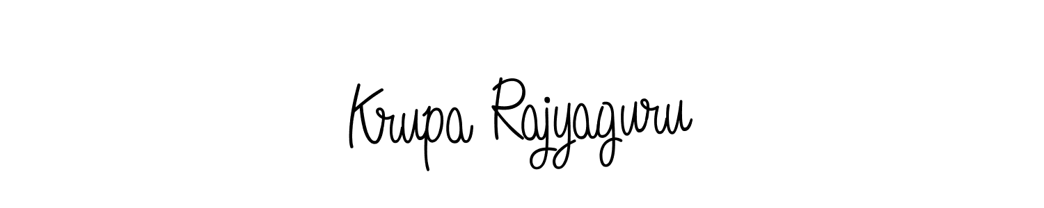 Make a beautiful signature design for name Krupa Rajyaguru. With this signature (Angelique-Rose-font-FFP) style, you can create a handwritten signature for free. Krupa Rajyaguru signature style 5 images and pictures png