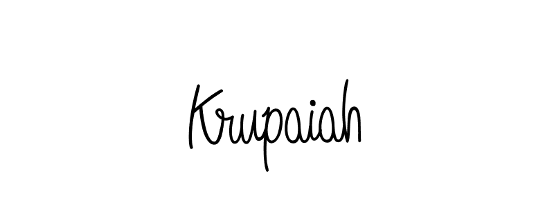 Create a beautiful signature design for name Krupaiah. With this signature (Angelique-Rose-font-FFP) fonts, you can make a handwritten signature for free. Krupaiah signature style 5 images and pictures png