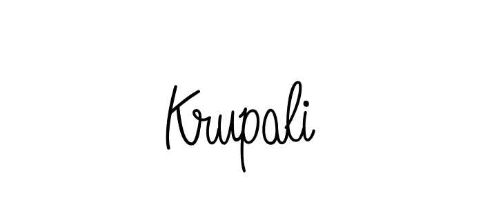 You should practise on your own different ways (Angelique-Rose-font-FFP) to write your name (Krupali) in signature. don't let someone else do it for you. Krupali signature style 5 images and pictures png