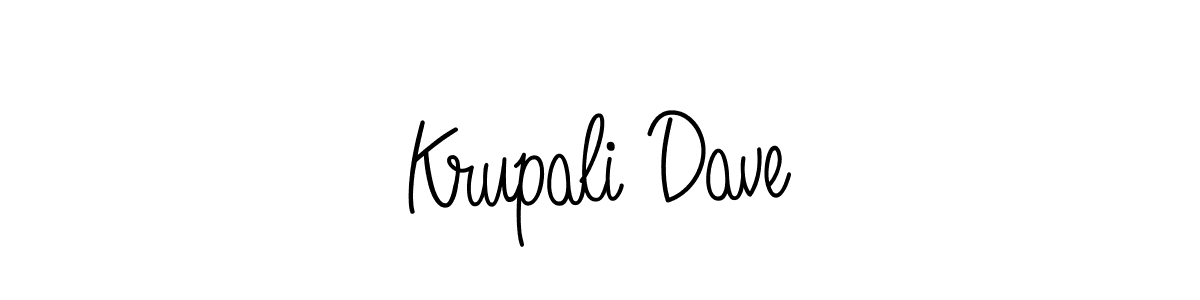 Design your own signature with our free online signature maker. With this signature software, you can create a handwritten (Angelique-Rose-font-FFP) signature for name Krupali Dave. Krupali Dave signature style 5 images and pictures png