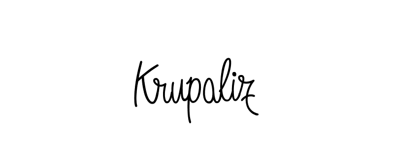 Design your own signature with our free online signature maker. With this signature software, you can create a handwritten (Angelique-Rose-font-FFP) signature for name Krupaliz. Krupaliz signature style 5 images and pictures png