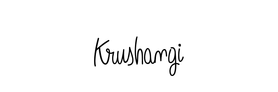Create a beautiful signature design for name Krushangi. With this signature (Angelique-Rose-font-FFP) fonts, you can make a handwritten signature for free. Krushangi signature style 5 images and pictures png