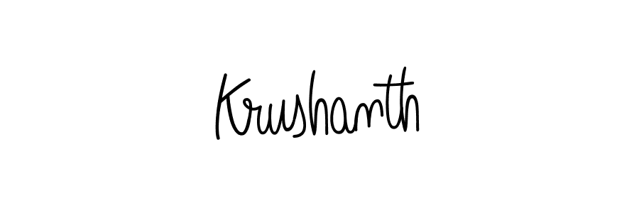 The best way (Angelique-Rose-font-FFP) to make a short signature is to pick only two or three words in your name. The name Krushanth include a total of six letters. For converting this name. Krushanth signature style 5 images and pictures png