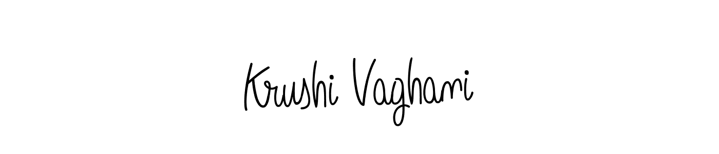 Design your own signature with our free online signature maker. With this signature software, you can create a handwritten (Angelique-Rose-font-FFP) signature for name Krushi Vaghani. Krushi Vaghani signature style 5 images and pictures png