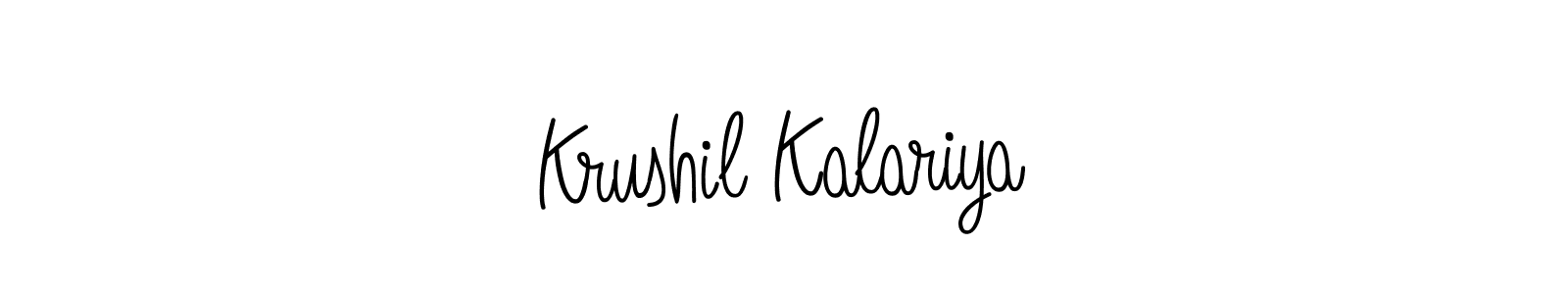 Once you've used our free online signature maker to create your best signature Angelique-Rose-font-FFP style, it's time to enjoy all of the benefits that Krushil Kalariya name signing documents. Krushil Kalariya signature style 5 images and pictures png