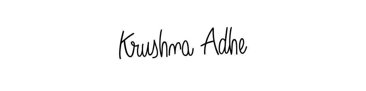 Create a beautiful signature design for name Krushna Adhe. With this signature (Angelique-Rose-font-FFP) fonts, you can make a handwritten signature for free. Krushna Adhe signature style 5 images and pictures png
