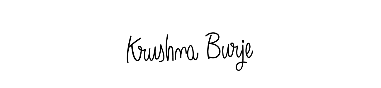 Best and Professional Signature Style for Krushna Burje. Angelique-Rose-font-FFP Best Signature Style Collection. Krushna Burje signature style 5 images and pictures png