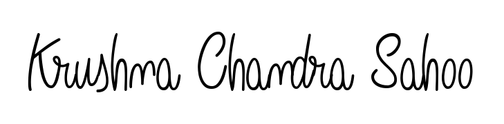 Try this chic Krushna Chandra Sahoo handwritten sign style. Using Angelique-Rose-font-FFP font elements, it gives your name a sleek, memorable identity. Krushna Chandra Sahoo signature style 5 images and pictures png