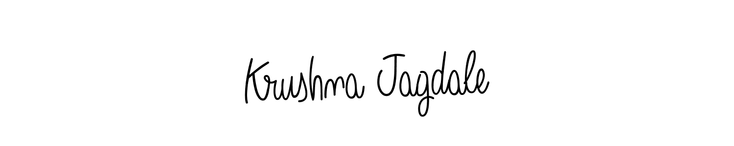 How to make Krushna Jagdale name signature. Use Angelique-Rose-font-FFP style for creating short signs online. This is the latest handwritten sign. Krushna Jagdale signature style 5 images and pictures png