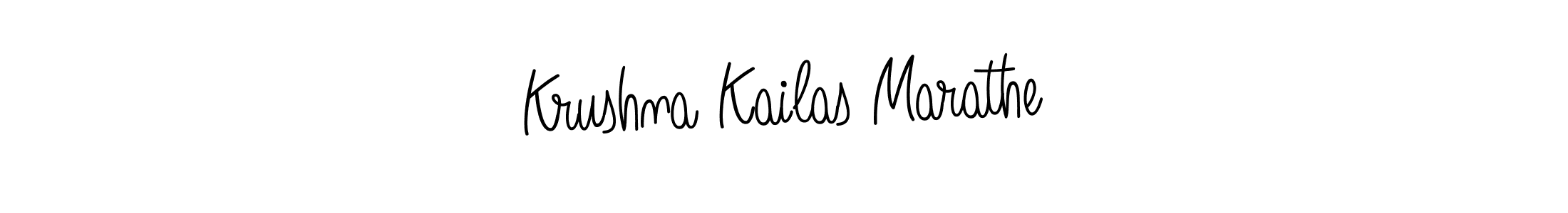 Design your own signature with our free online signature maker. With this signature software, you can create a handwritten (Angelique-Rose-font-FFP) signature for name Krushna Kailas Marathe. Krushna Kailas Marathe signature style 5 images and pictures png