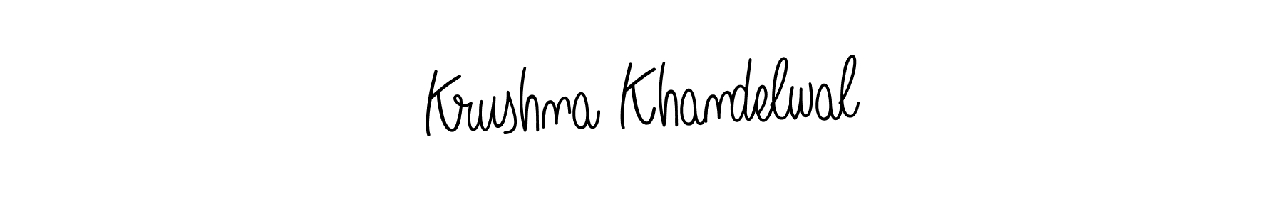 How to make Krushna Khandelwal signature? Angelique-Rose-font-FFP is a professional autograph style. Create handwritten signature for Krushna Khandelwal name. Krushna Khandelwal signature style 5 images and pictures png