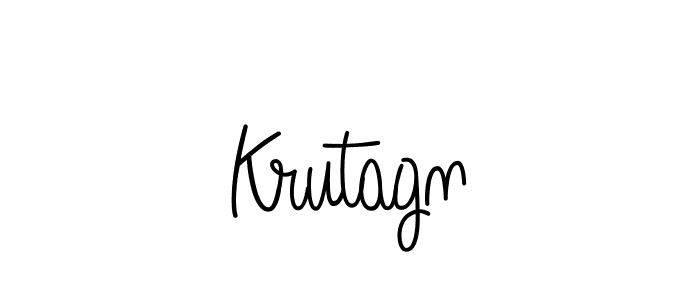 Make a beautiful signature design for name Krutagn. With this signature (Angelique-Rose-font-FFP) style, you can create a handwritten signature for free. Krutagn signature style 5 images and pictures png