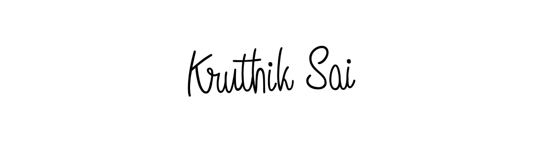 Kruthik Sai stylish signature style. Best Handwritten Sign (Angelique-Rose-font-FFP) for my name. Handwritten Signature Collection Ideas for my name Kruthik Sai. Kruthik Sai signature style 5 images and pictures png