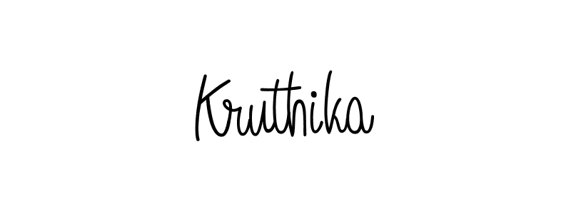 Use a signature maker to create a handwritten signature online. With this signature software, you can design (Angelique-Rose-font-FFP) your own signature for name Kruthika. Kruthika signature style 5 images and pictures png