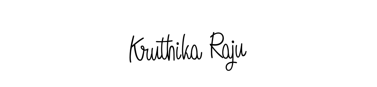 Design your own signature with our free online signature maker. With this signature software, you can create a handwritten (Angelique-Rose-font-FFP) signature for name Kruthika Raju. Kruthika Raju signature style 5 images and pictures png