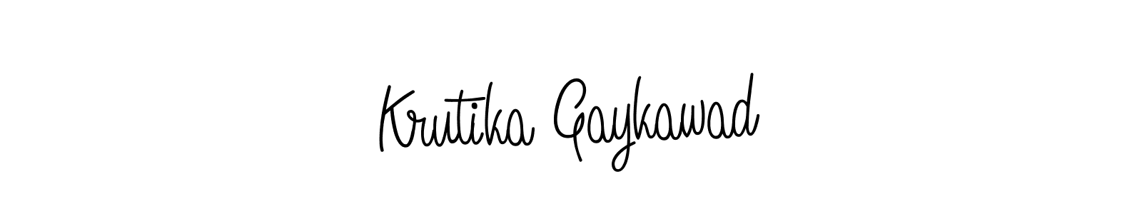 You should practise on your own different ways (Angelique-Rose-font-FFP) to write your name (Krutika Gaykawad) in signature. don't let someone else do it for you. Krutika Gaykawad signature style 5 images and pictures png