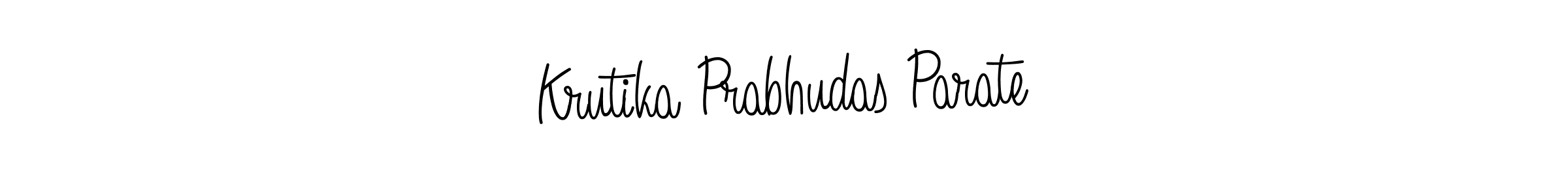 Design your own signature with our free online signature maker. With this signature software, you can create a handwritten (Angelique-Rose-font-FFP) signature for name Krutika Prabhudas Parate. Krutika Prabhudas Parate signature style 5 images and pictures png