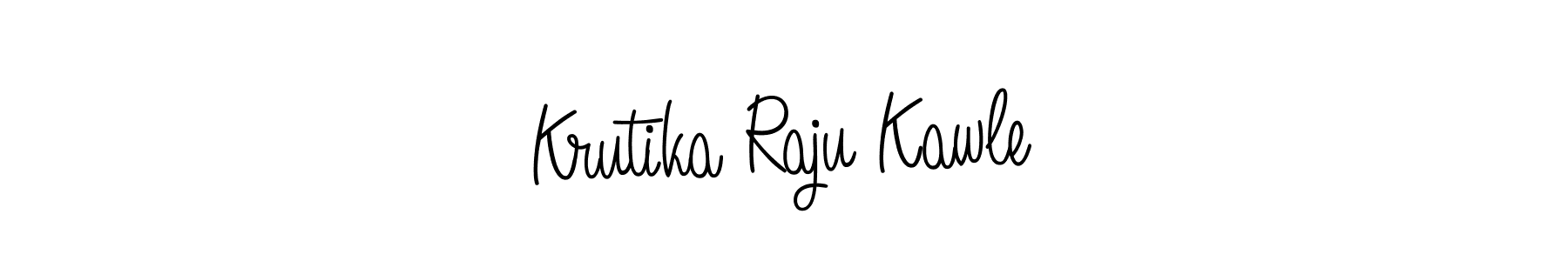 Check out images of Autograph of Krutika Raju Kawle name. Actor Krutika Raju Kawle Signature Style. Angelique-Rose-font-FFP is a professional sign style online. Krutika Raju Kawle signature style 5 images and pictures png