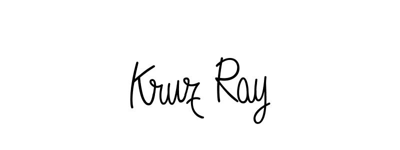 You should practise on your own different ways (Angelique-Rose-font-FFP) to write your name (Kruz Ray) in signature. don't let someone else do it for you. Kruz Ray signature style 5 images and pictures png
