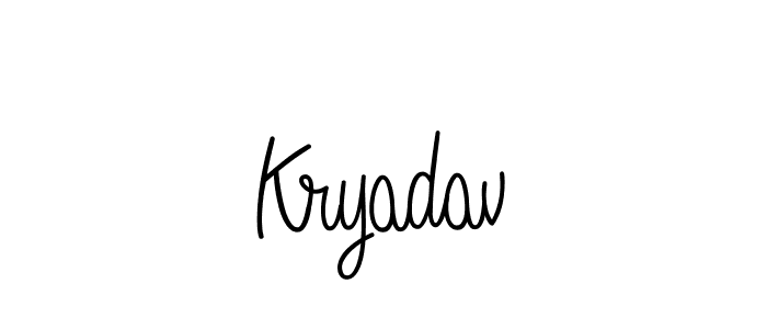 Design your own signature with our free online signature maker. With this signature software, you can create a handwritten (Angelique-Rose-font-FFP) signature for name Kryadav. Kryadav signature style 5 images and pictures png