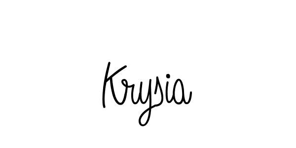 The best way (Angelique-Rose-font-FFP) to make a short signature is to pick only two or three words in your name. The name Krysia include a total of six letters. For converting this name. Krysia signature style 5 images and pictures png