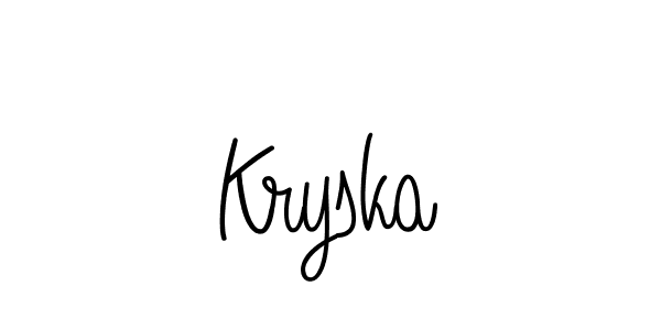 Create a beautiful signature design for name Kryska. With this signature (Angelique-Rose-font-FFP) fonts, you can make a handwritten signature for free. Kryska signature style 5 images and pictures png