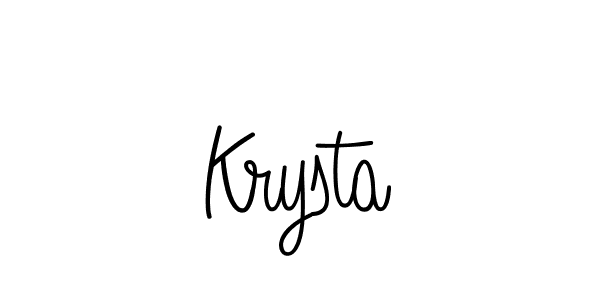 Make a beautiful signature design for name Krysta. With this signature (Angelique-Rose-font-FFP) style, you can create a handwritten signature for free. Krysta signature style 5 images and pictures png