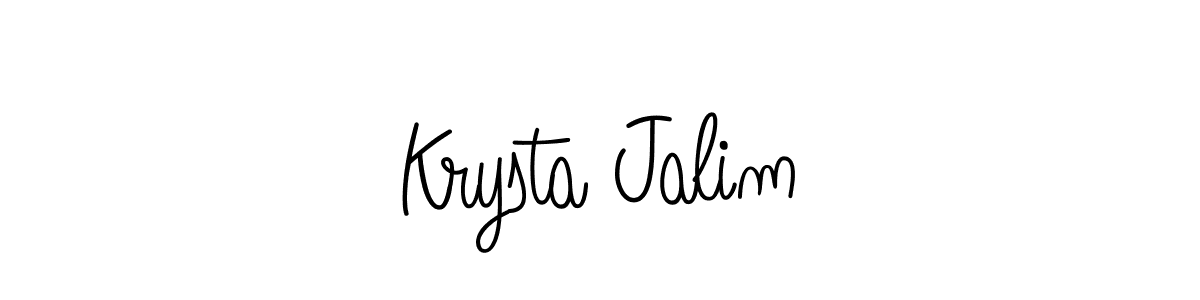 Check out images of Autograph of Krysta Jalim name. Actor Krysta Jalim Signature Style. Angelique-Rose-font-FFP is a professional sign style online. Krysta Jalim signature style 5 images and pictures png