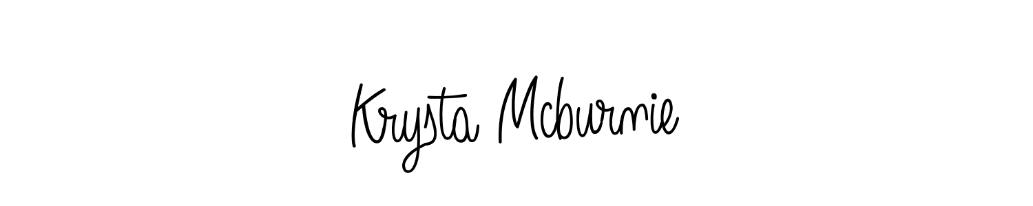 Use a signature maker to create a handwritten signature online. With this signature software, you can design (Angelique-Rose-font-FFP) your own signature for name Krysta Mcburnie. Krysta Mcburnie signature style 5 images and pictures png