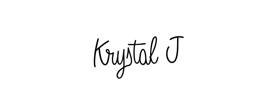 if you are searching for the best signature style for your name Krystal J. so please give up your signature search. here we have designed multiple signature styles  using Angelique-Rose-font-FFP. Krystal J signature style 5 images and pictures png