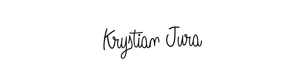 Make a beautiful signature design for name Krystian Jura. With this signature (Angelique-Rose-font-FFP) style, you can create a handwritten signature for free. Krystian Jura signature style 5 images and pictures png