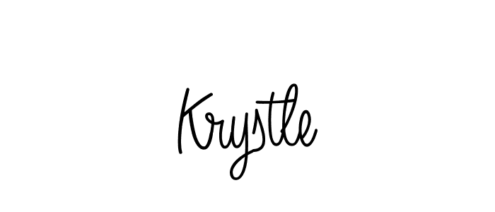 Create a beautiful signature design for name Krystle. With this signature (Angelique-Rose-font-FFP) fonts, you can make a handwritten signature for free. Krystle signature style 5 images and pictures png