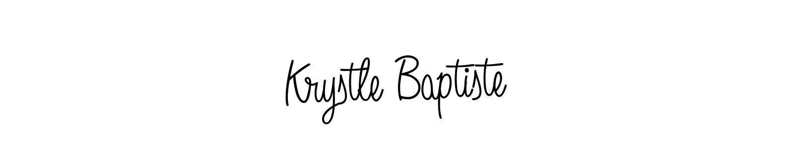 Use a signature maker to create a handwritten signature online. With this signature software, you can design (Angelique-Rose-font-FFP) your own signature for name Krystle Baptiste. Krystle Baptiste signature style 5 images and pictures png